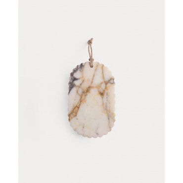 Oval Marble Cutting and Serving Board (30x15 cm) Volga Calacatta White Marble - The Masie