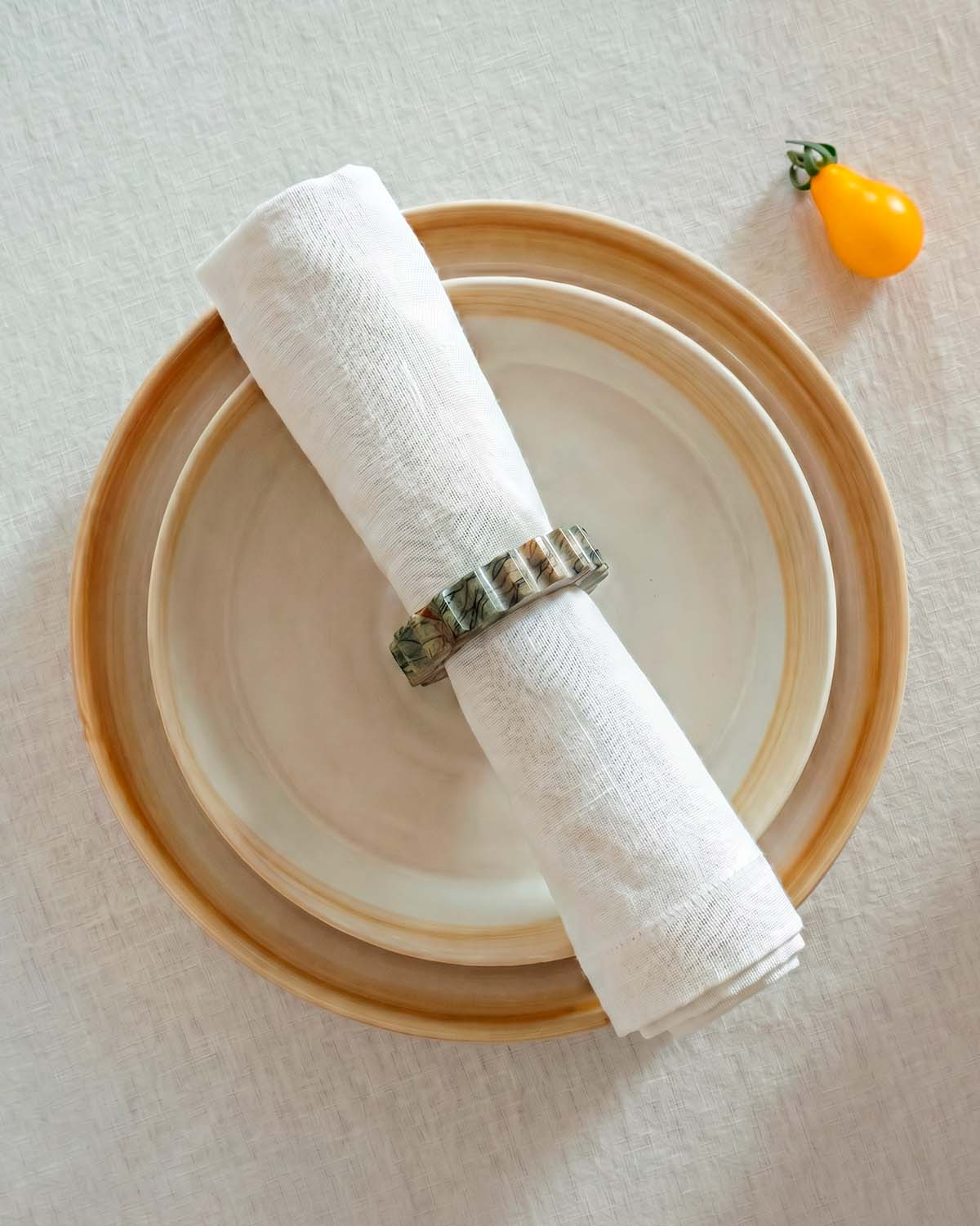 Set of 2 Marble Napkin Rings (Ø5 cm) Neidka, gallery image 2