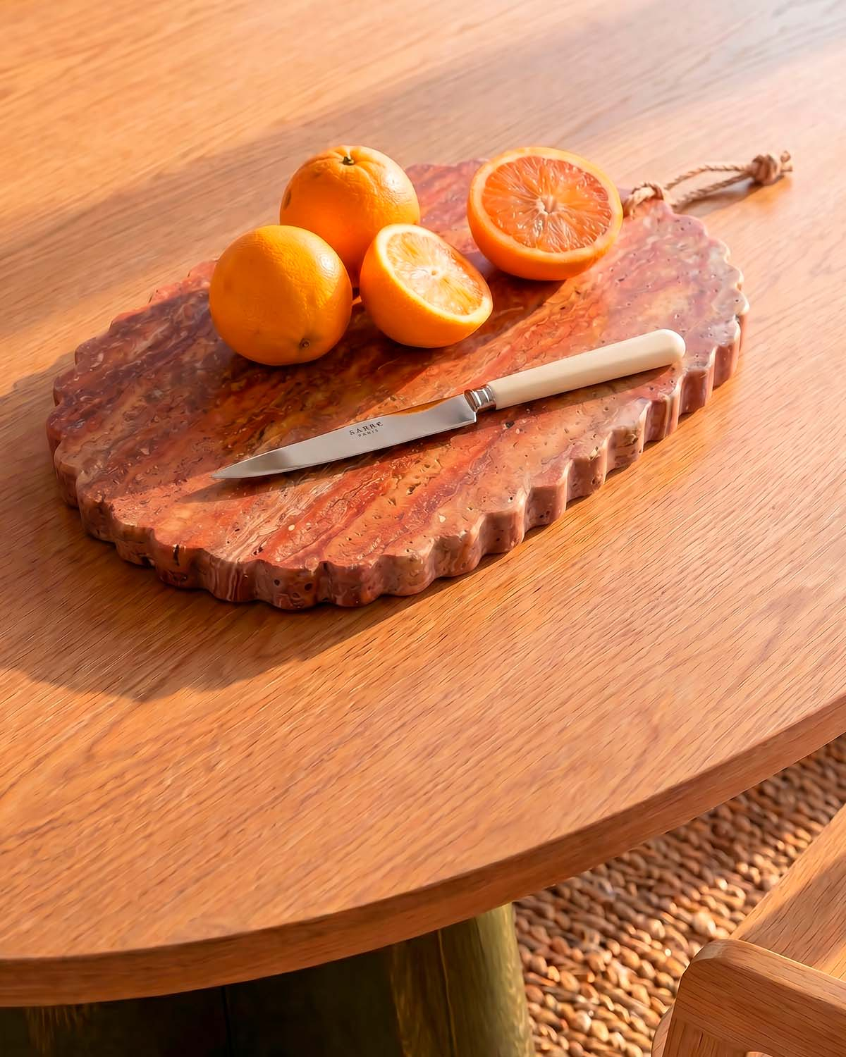 Oval Marble Cutting and Serving Board (30x15 cm) Volga, gallery image 2