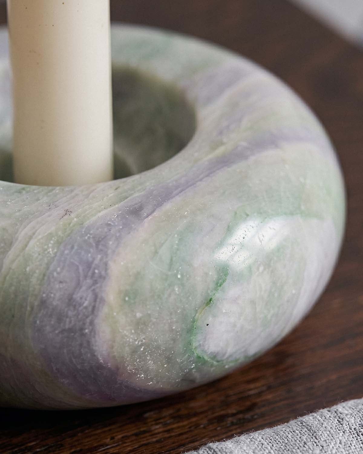 Round Marble Candle Holder (Ø9 cm) Menera, gallery image 3