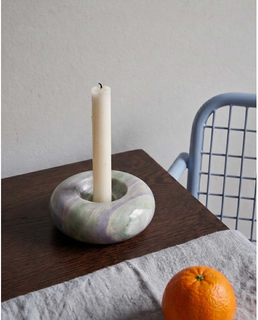 Round Marble Candle Holder (Ø9 cm) Menera