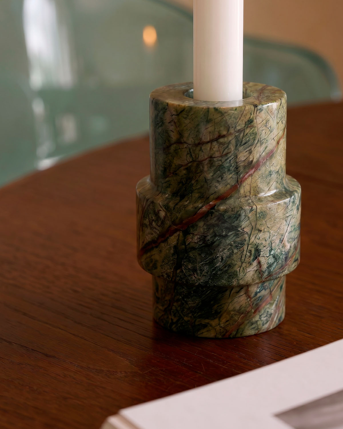 Marble Round Candle Holder (Ø6 cm) Siomha, gallery image 3