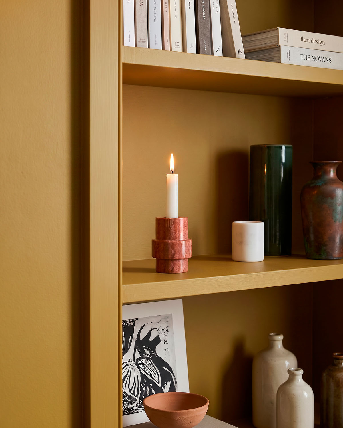 Marble Round Candle Holder (Ø6 cm) Siomha, gallery image 2