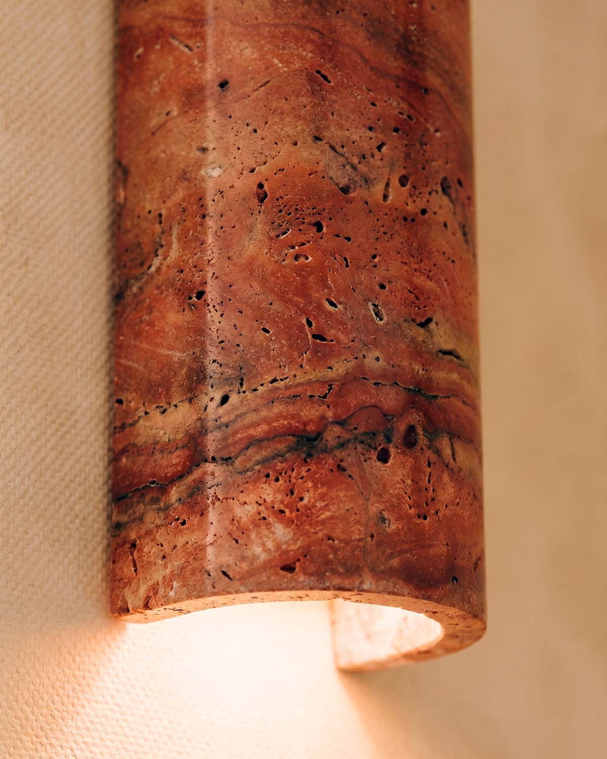 Travertine Marble Wall Sconce Nasir, gallery image 3