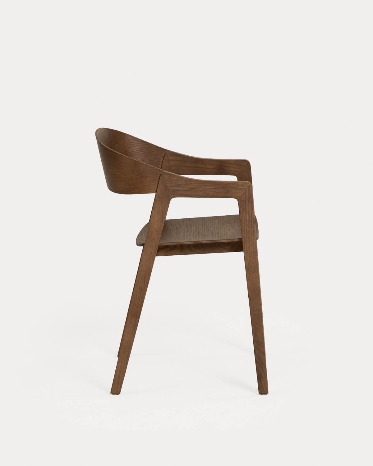 Pack of 4 Oak Wood Dining Chairs with Armrests Laly, gallery image 2