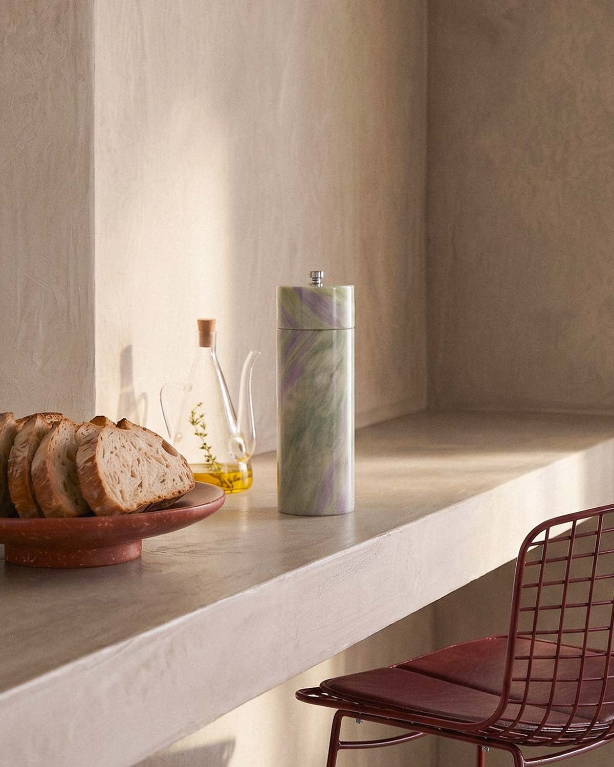 Marble salt and pepper grinder Ezila, gallery image 2