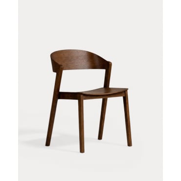 Oak Wood Dining Chair Laly Walnut Oak - The Masie