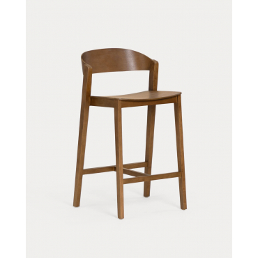 Pack 2 High Oak Wood Stools Laly Oak Wood & 65 cm - The Masie