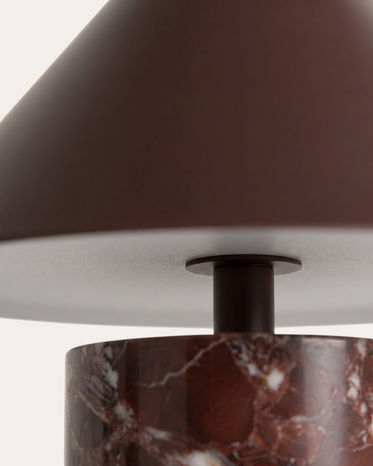 Outdoor Cordless LED Table Lamp in Marble and Metal Obely, gallery image 8