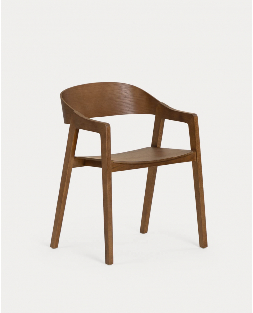 Oak wood dining chair with armrests Laly
