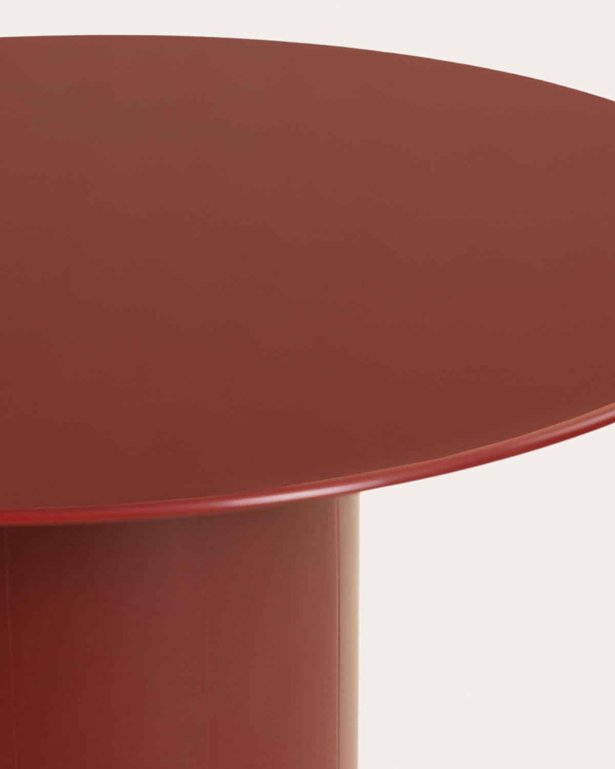 Round Glass and Wood Dining Table (Ø120 cm) Merne, gallery image 6
