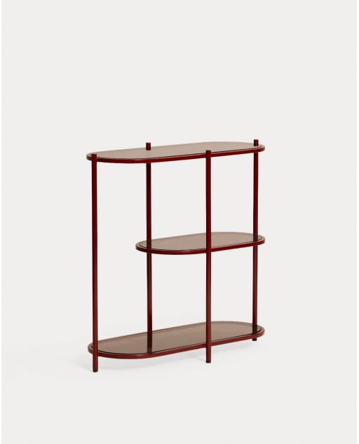 Metal and Tempered Glass Bookshelf (80x85 cm) Yerry