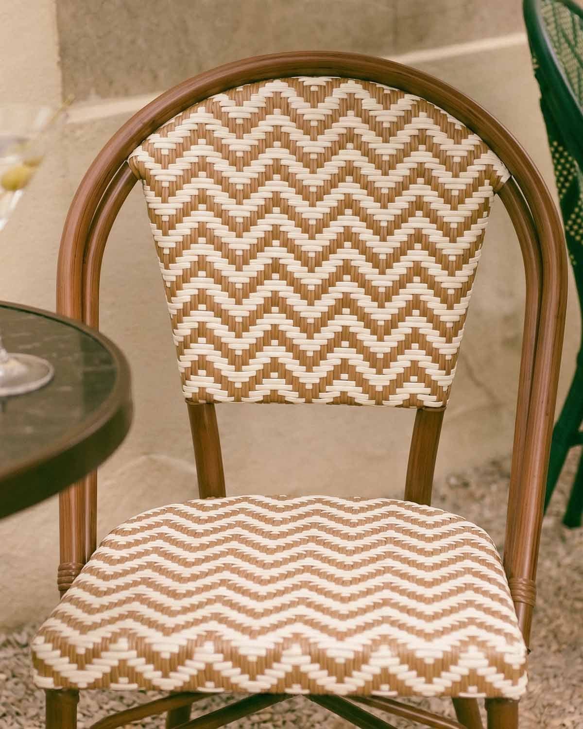 Outdoor Chair in Aluminum and Synthetic Rattan Yona Bistro, gallery image 3