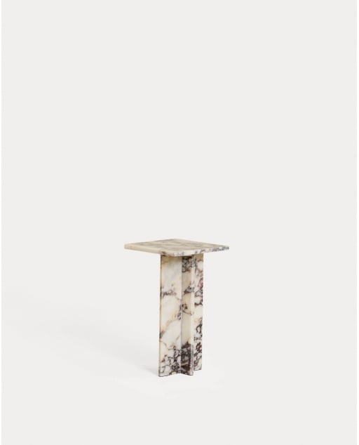 Square marble side table 30x30 cm Xanys