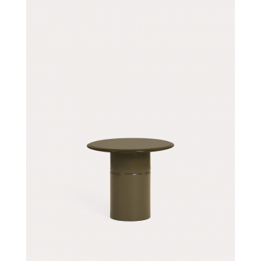 Round Wooden Side Table (Ø60 cm) Nonila Green Nori - The Masie