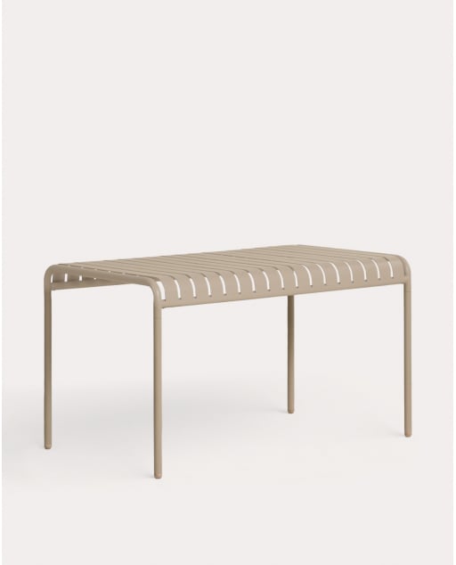 Rectangular Metal Outdoor Table (130x80 cm) Tavo - Brown Clay