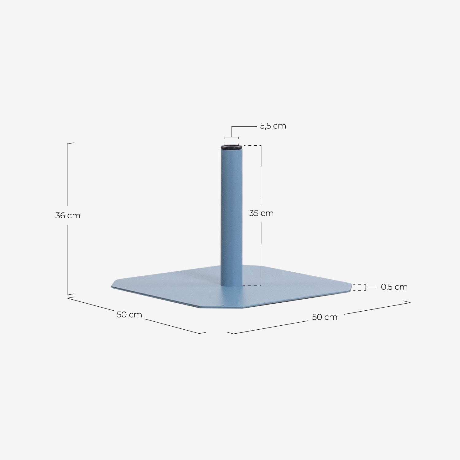 Metal Parasol Stand (50x50 cm) Somer
, measurements