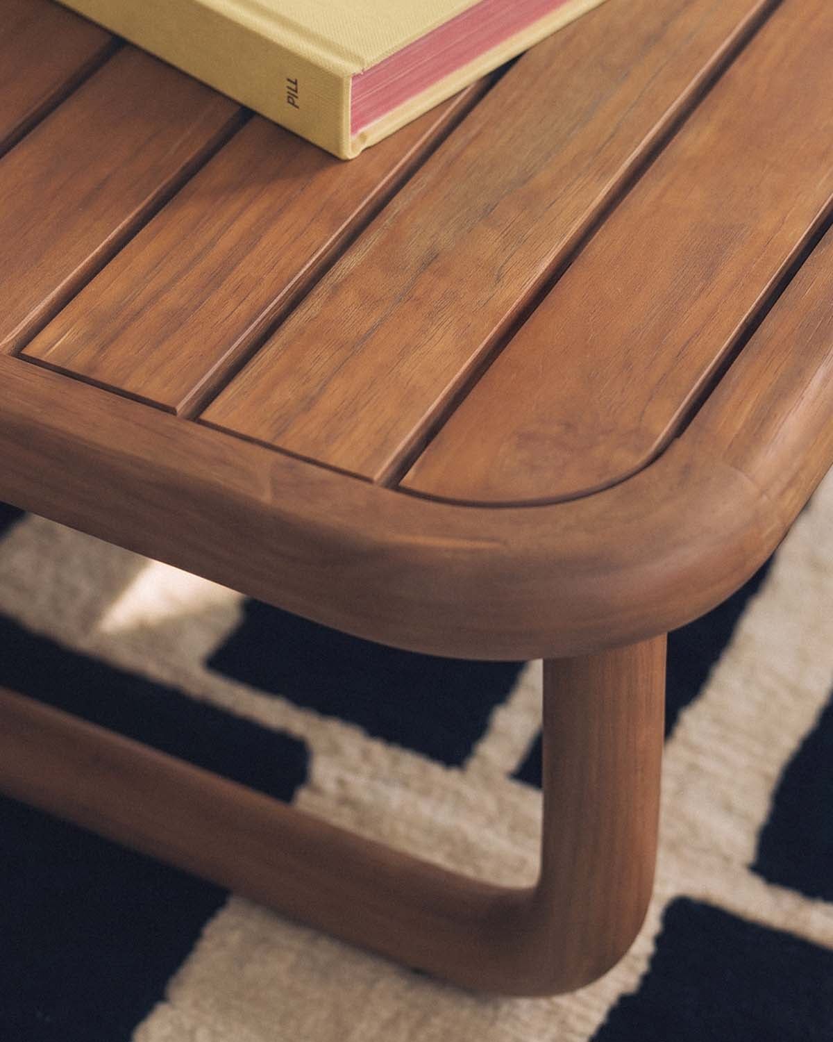 Rectangular Coffee Table in Eucalyptus Wood (110x65 cm) Elnes, gallery image 3