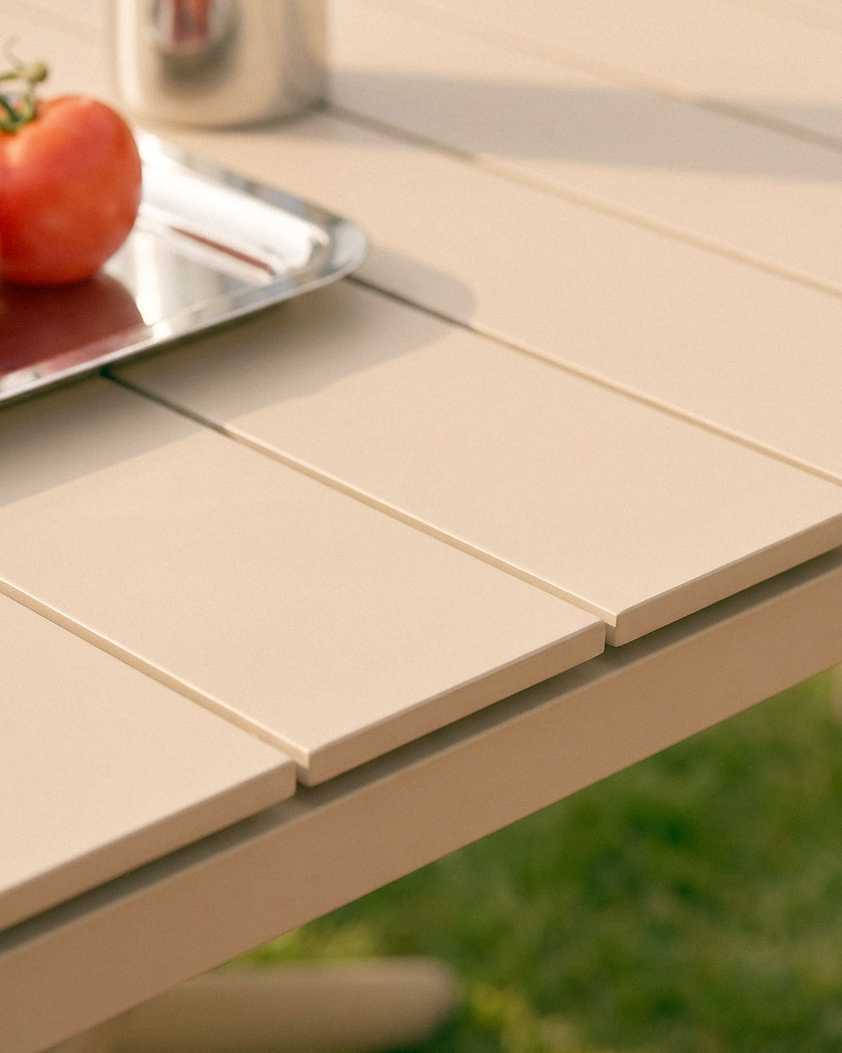 Extendable Rectangular Outdoor Aluminum Table (180-240x90 cm) Kelsey, gallery image 3