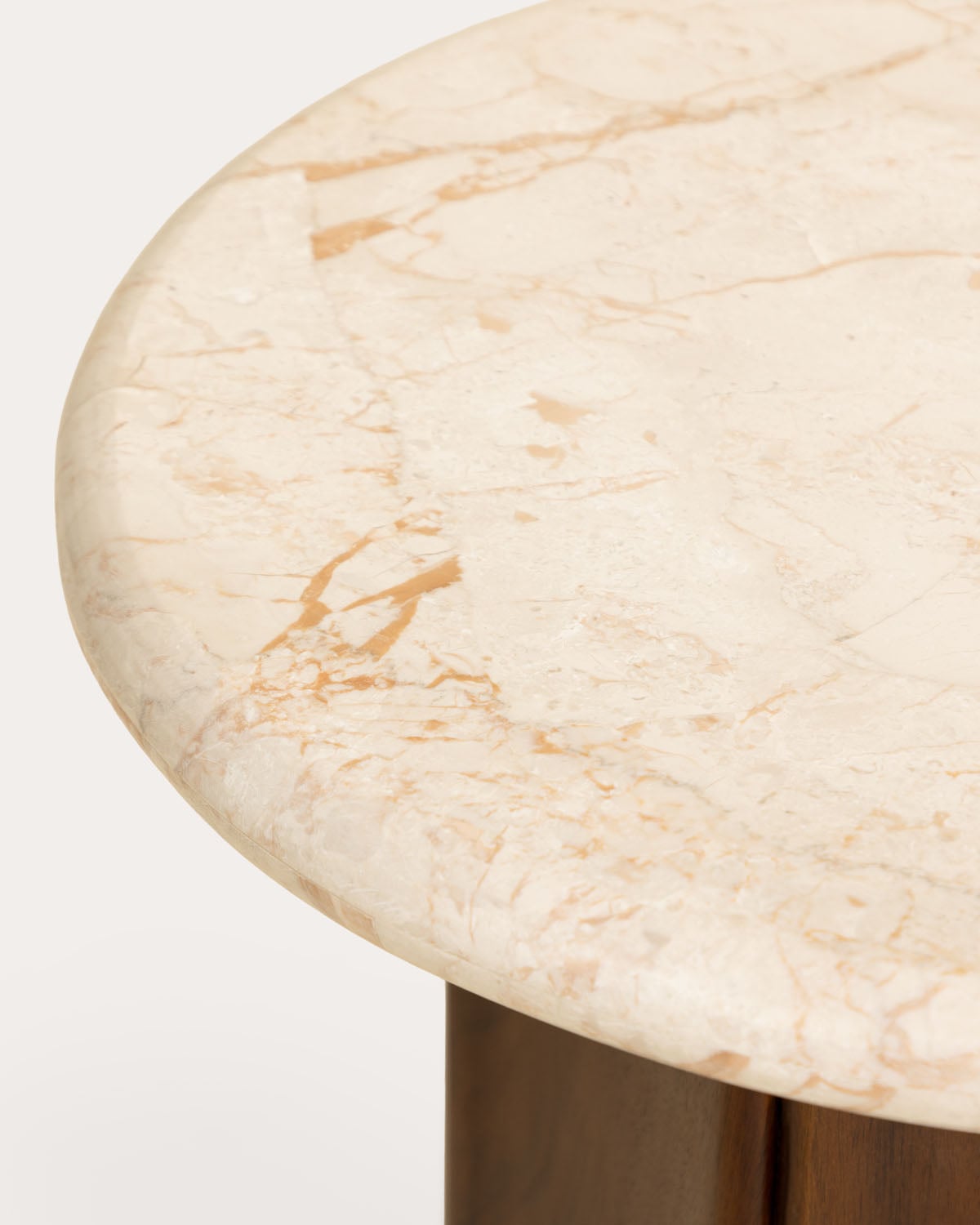Round Side Table in Marble and Mango Wood (Ø43 cm) Xanthe, gallery image 6