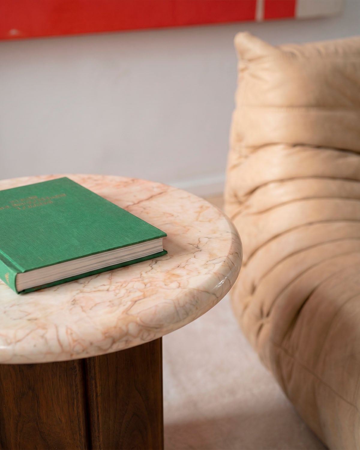 Round Side Table in Marble and Mango Wood (Ø43 cm) Xanthe, gallery image 3