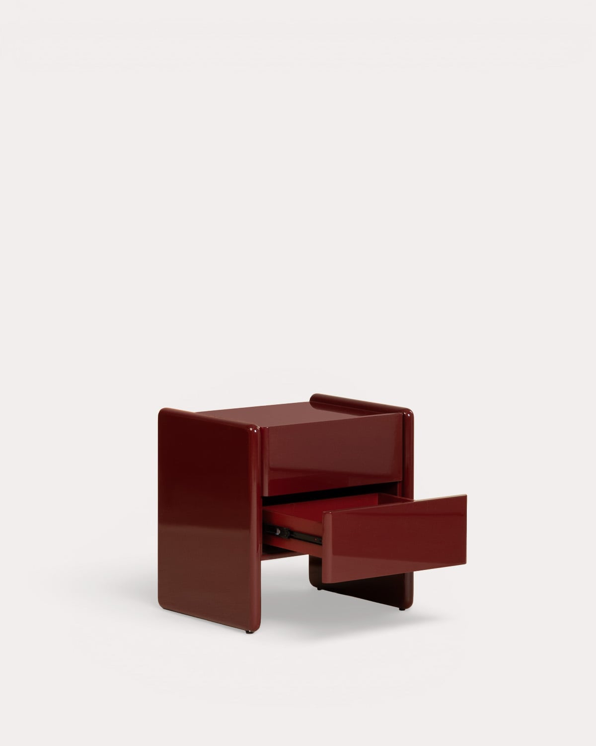 Rectangular bedside table 50x40 cm with 2 wooden drawers Alaudi, gallery image 4