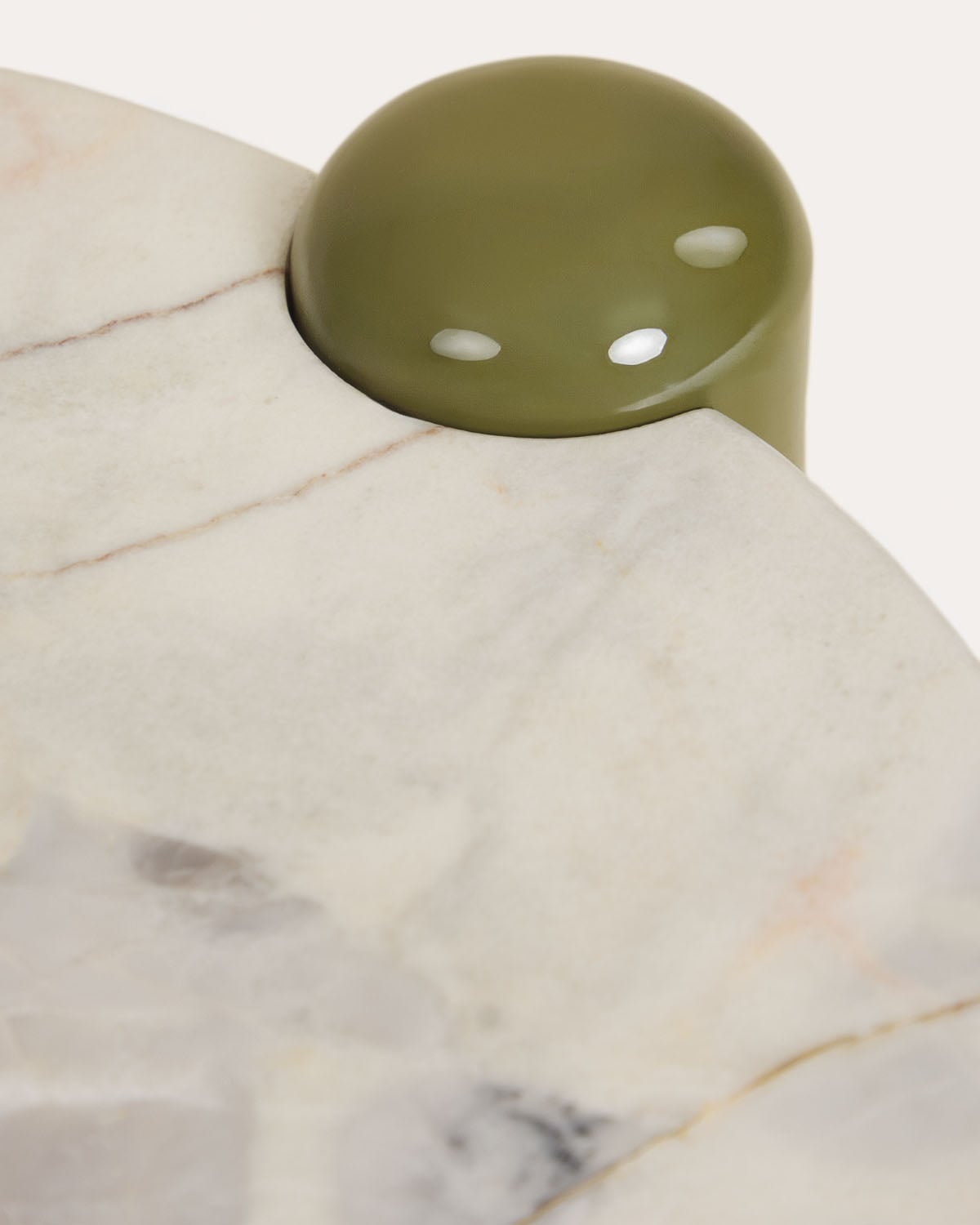 Round Coffee table Ø80 cm made of marble and wood Becky, gallery image 7