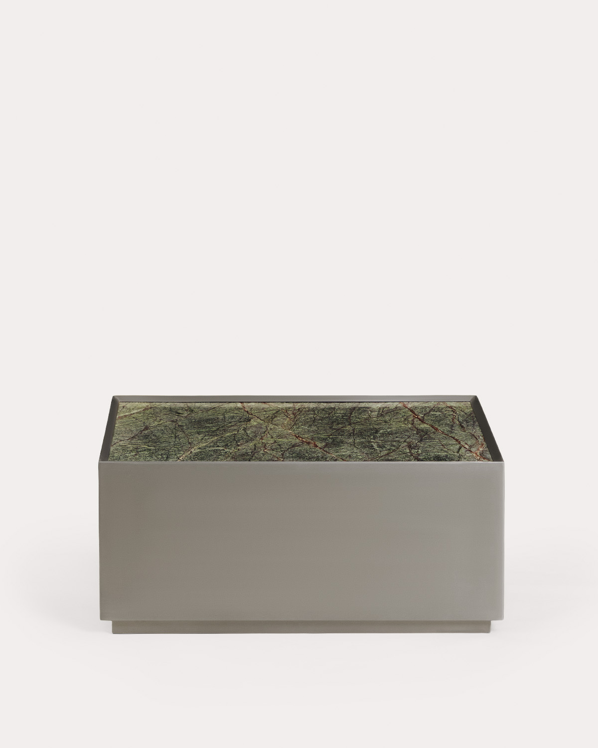 Square Coffee Table in Stainless Steel and Marble (80x80 cm) Imogen, gallery image 5