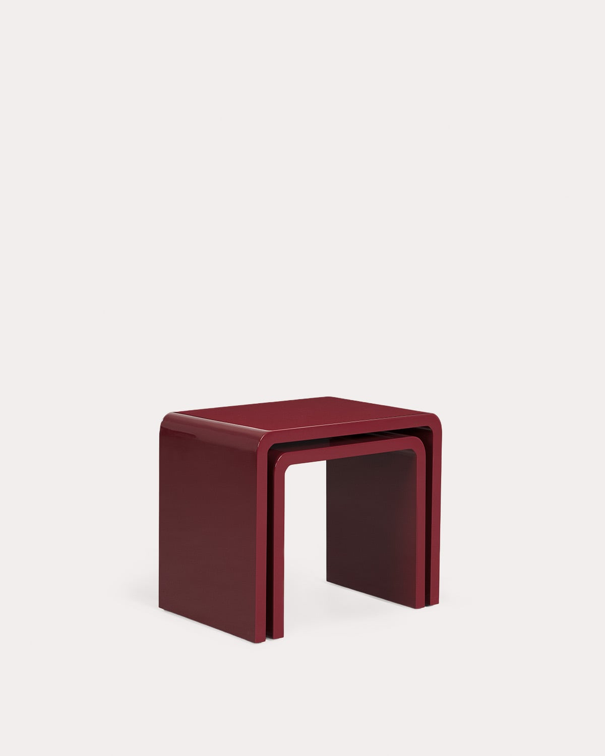 Set of 2 Morna wooden nesting side tables, gallery image 1