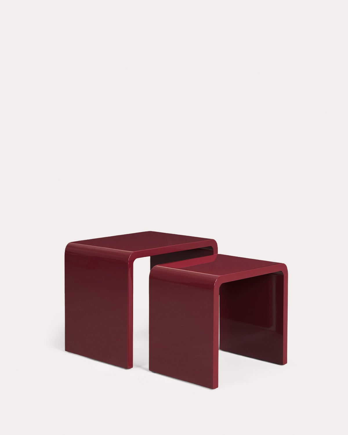 Set of 2 Morna wooden nesting side tables, gallery image 2