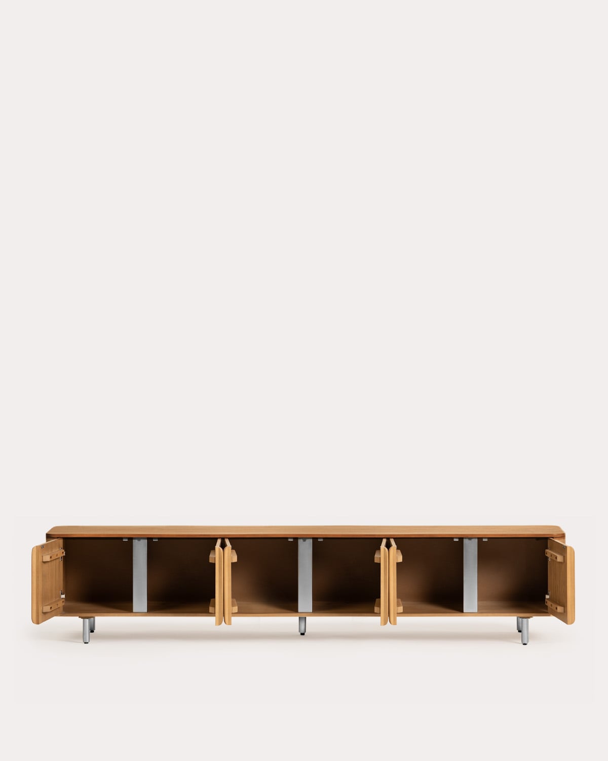 Mhuan TV Cabinet with 6 Mango Wood and Metal Doors, gallery image 4