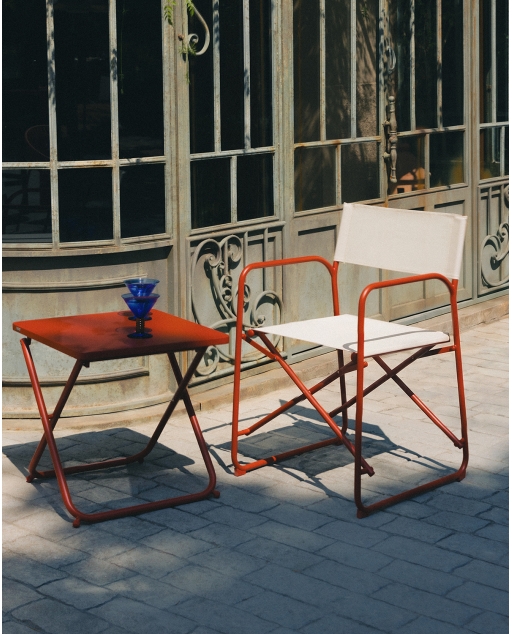 Folding outdoor metal and fabric chair Bowye
