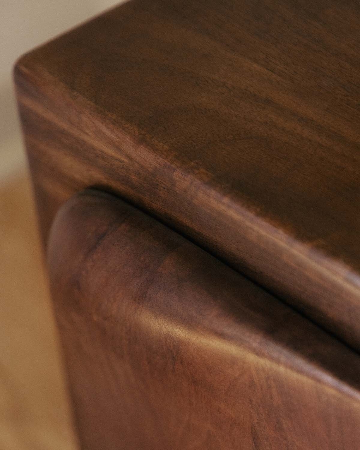 Pack of 2 mango wood bedside tables with storage 45x41 cm Orlean, gallery image 3