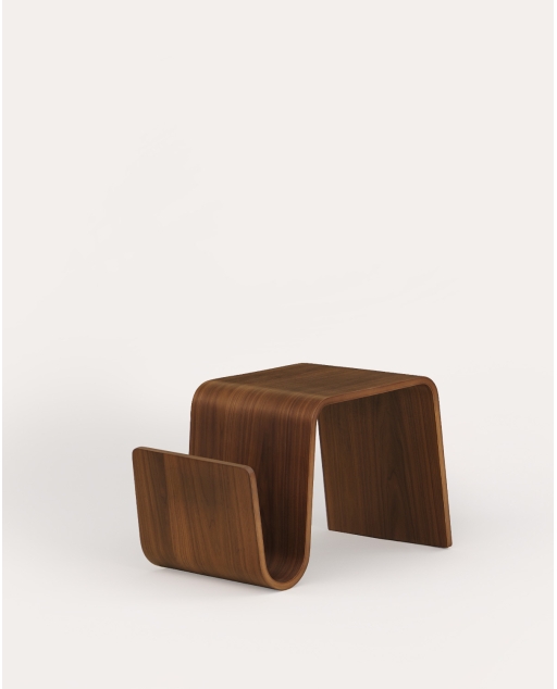 Shanger rectangular wooden side table 62x35 cm - Dark Wood