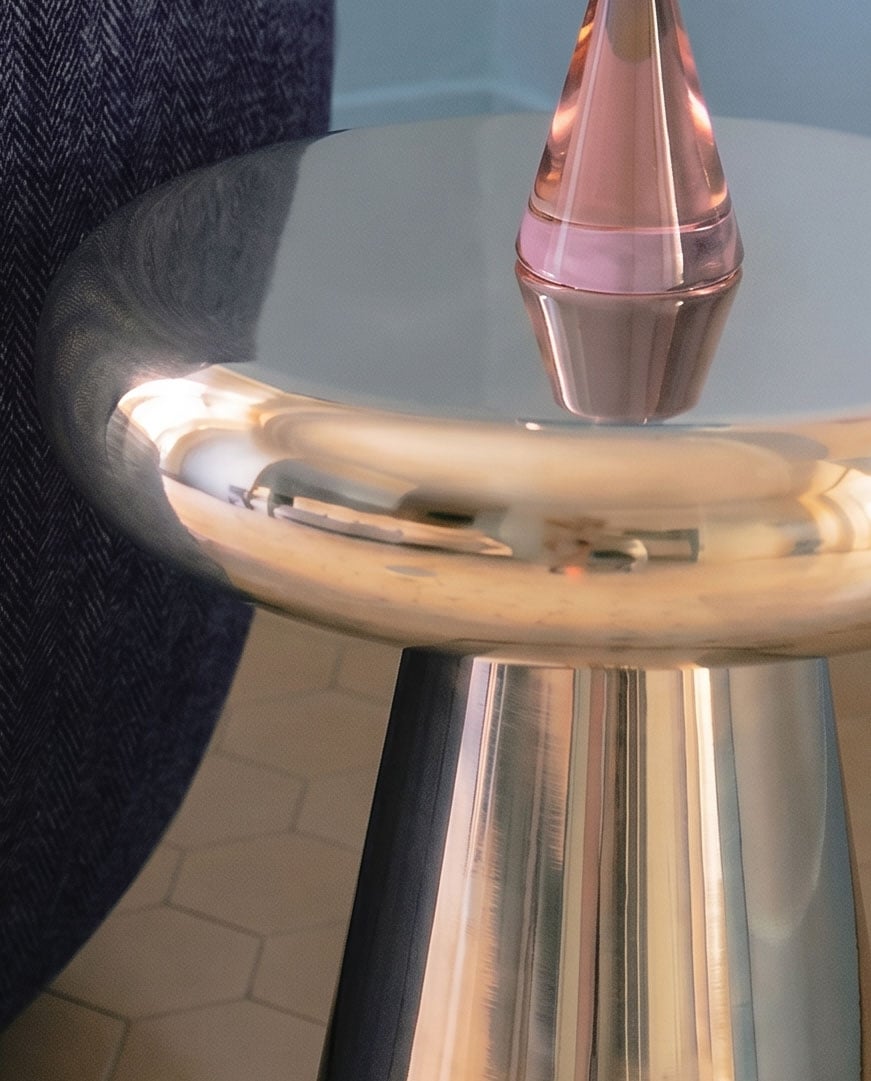 Round metal side table diameter Ø40 cm Rhea, gallery image 3
