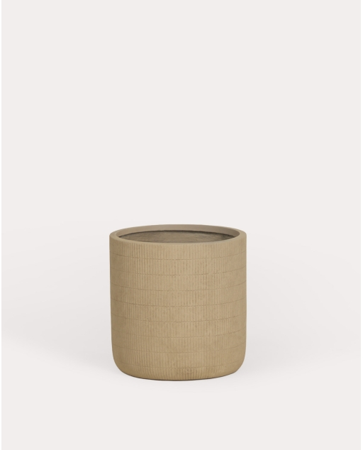 Round Cement Planter (Ø30 Cm) Potos - Brown Clay