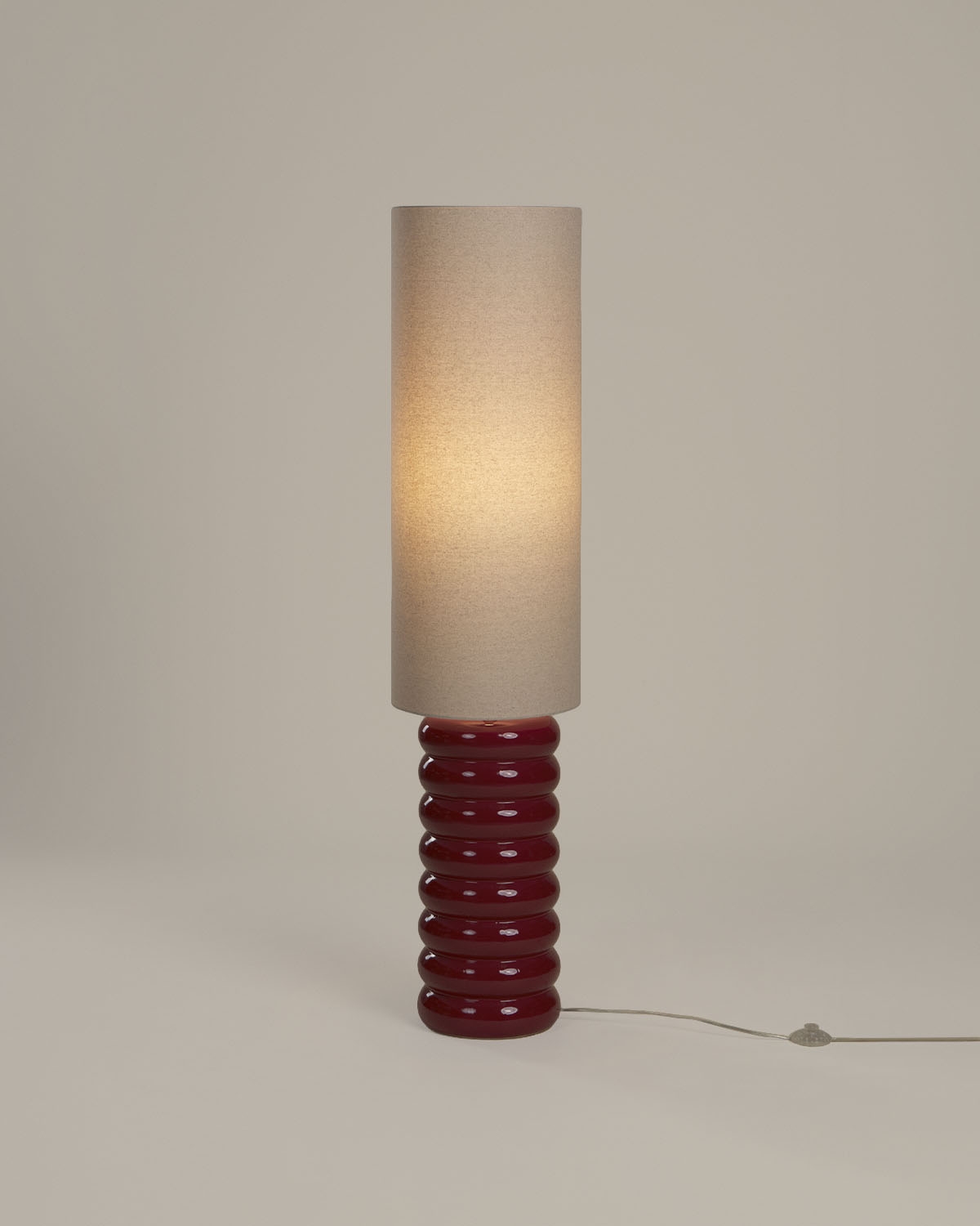 Ceramic and fabric floor lamp Ryota , gallery image 2