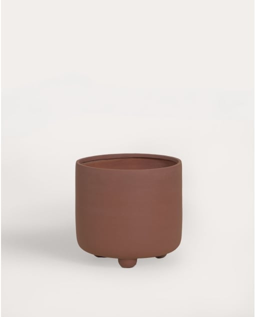 Round Cement Planter (Ø30 cm) Petunia - Red Brick