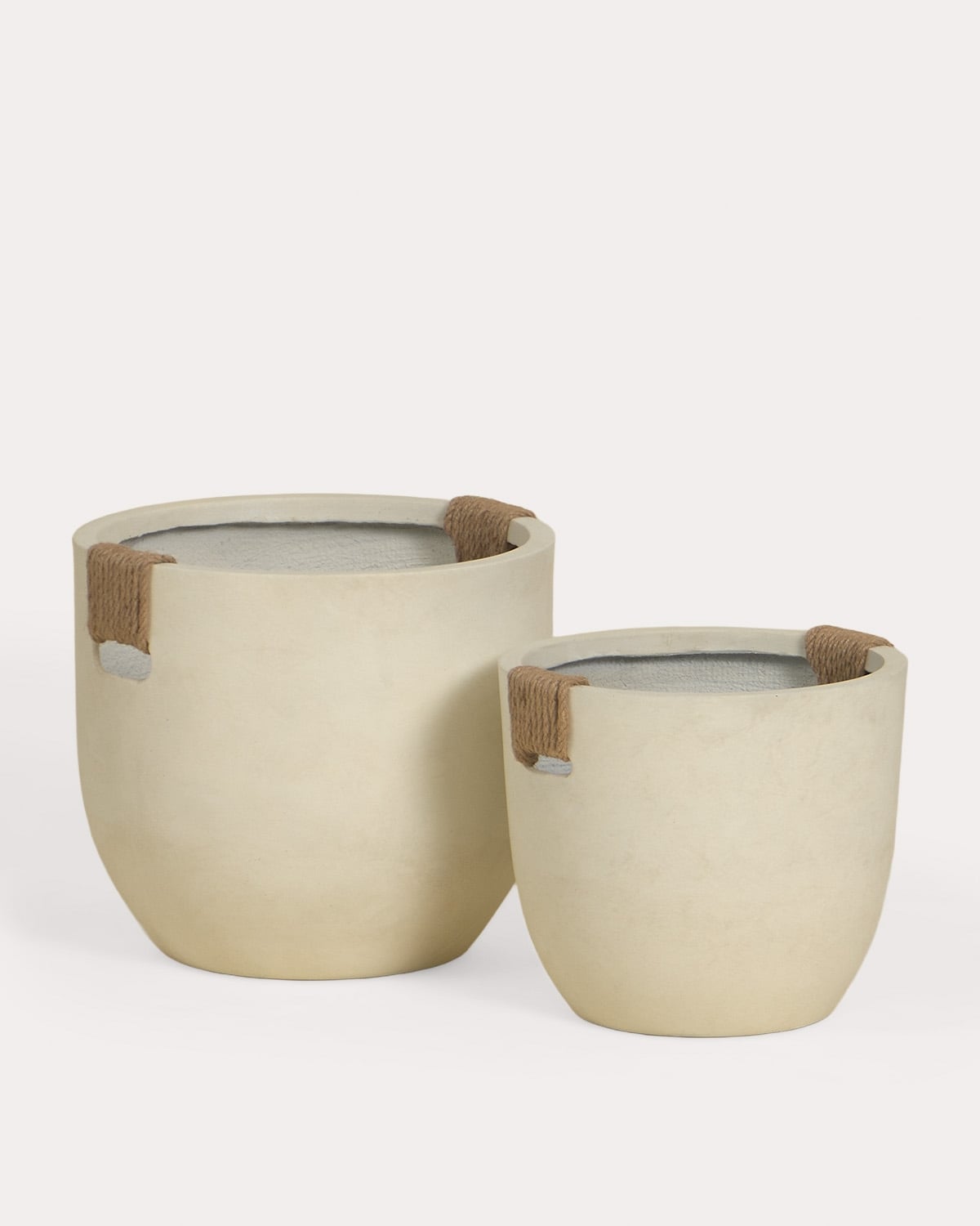 Set of 2 low cement planters Fitonia, gallery image 1