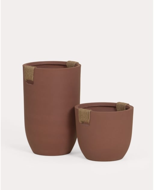 Set of 2 cement planters Fitonia
