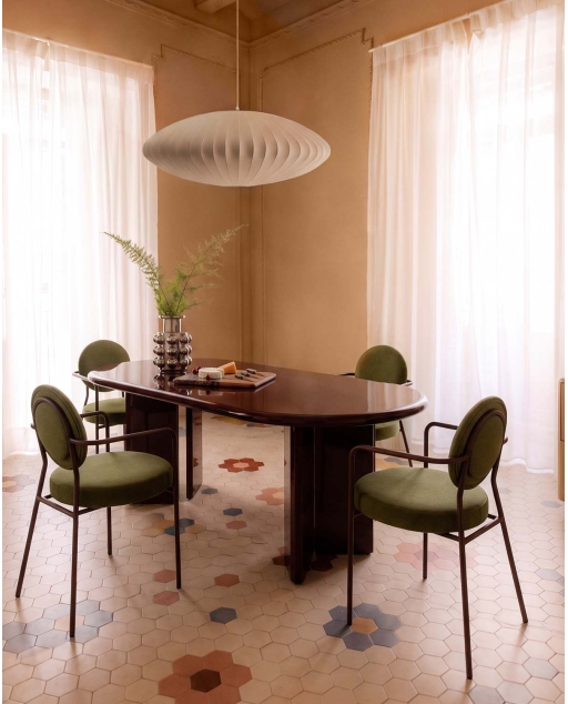 Oval wooden dining table 200x100 Marona 
