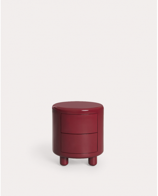 Pack of 2 bedside tables with 2 drawers 45x40 cm made of wood Oyku