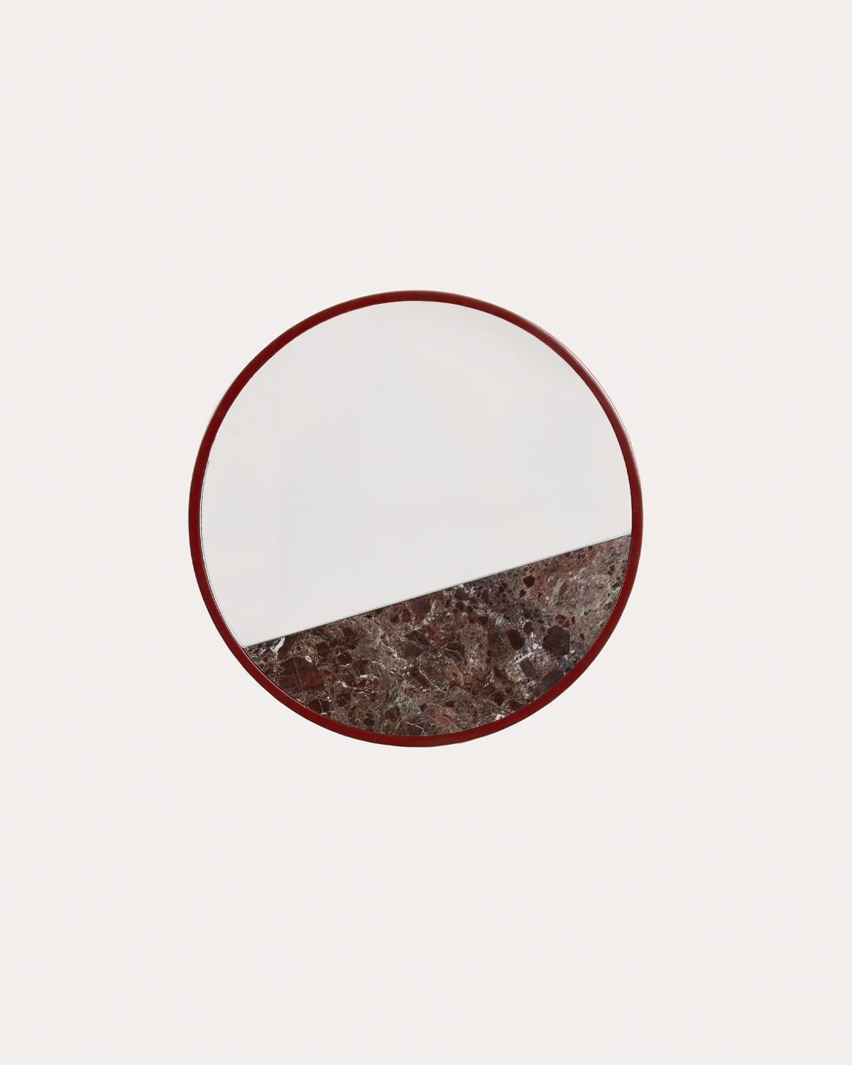 Batsy Round Marble and Glass Mirror (Ø60 cm), gallery image 1