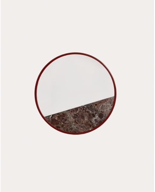 Batsy Round Marble and Glass Mirror (Ø60 cm)