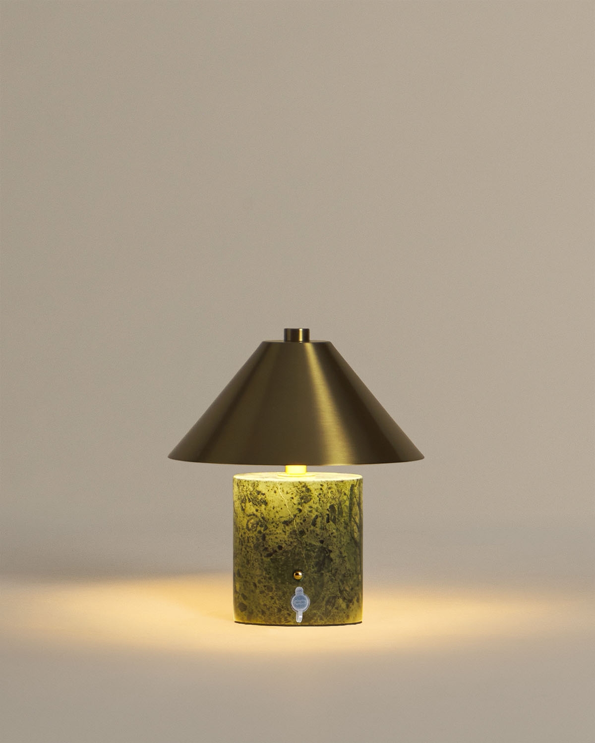 Wireless LED outdoor marble and metal table lamp Obely, gallery image 5
