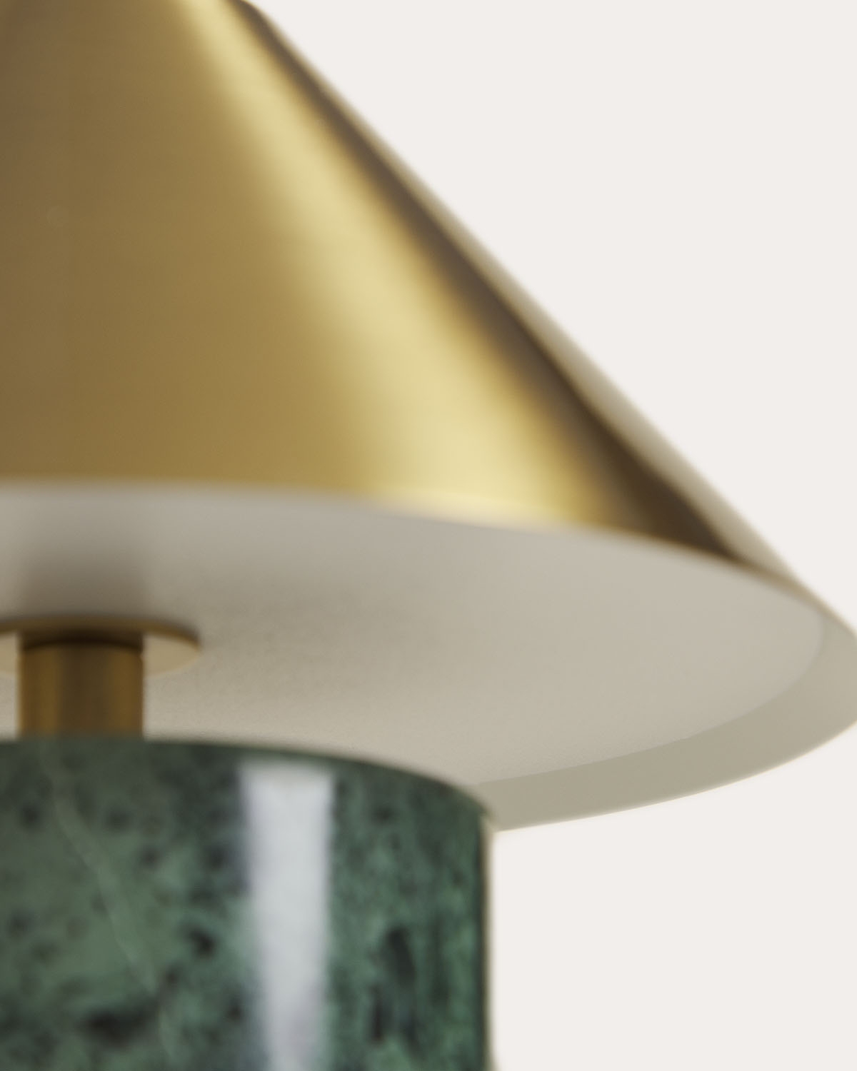 Wireless LED outdoor marble and metal table lamp Obely, gallery image 7
