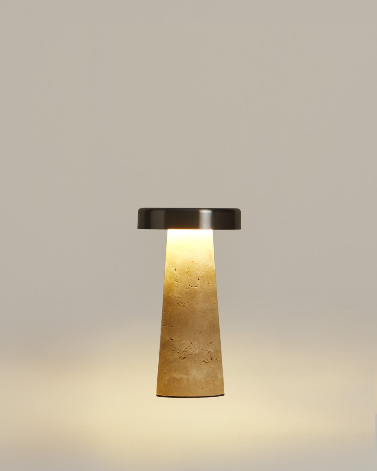 Wireless LED marble and metal table lamp Mysha, gallery image 5