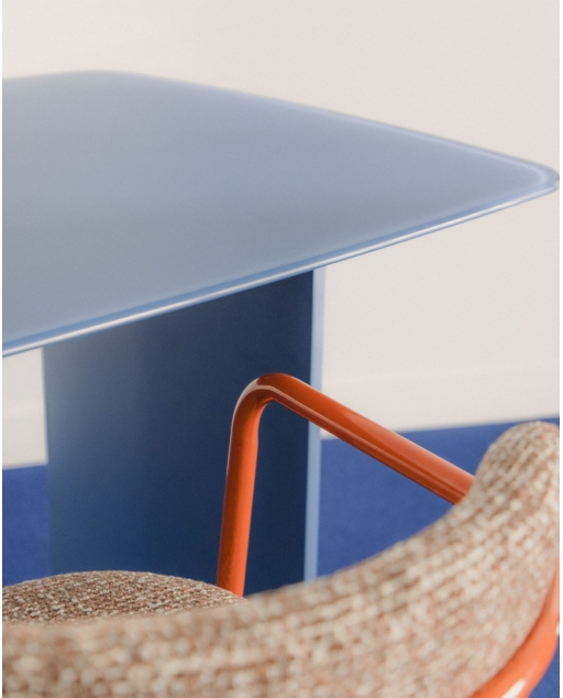 Rectangular dining table 190x90 cm made of glass and wood Aredea