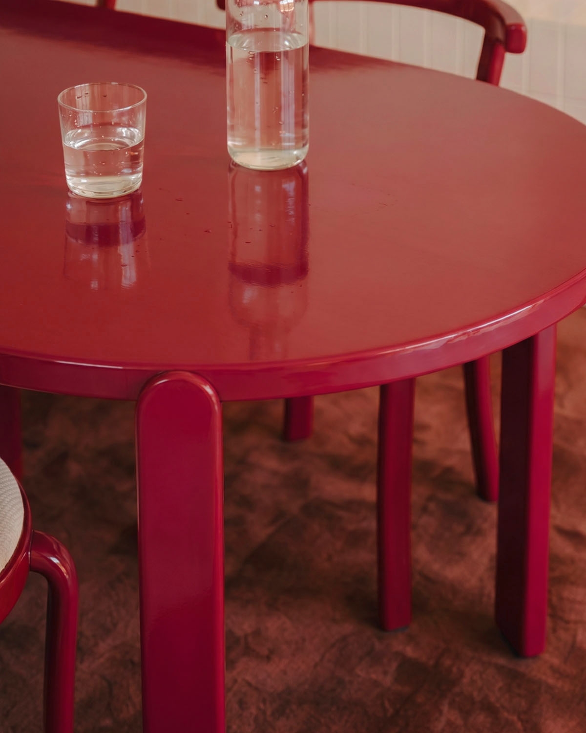 Oval dining table 190x95 cm wood and metal Biterit, gallery image 3