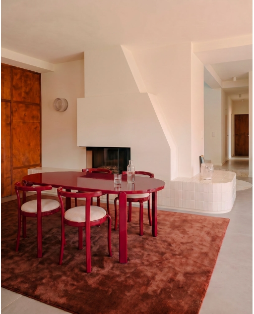 Oval dining table 190x95 cm wood and metal Biterit